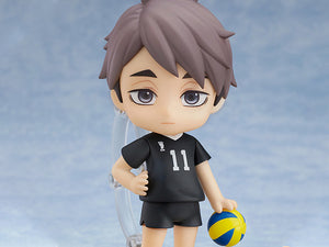 Nendoriod Haikyuu Osamu Miya standing with a volleyball