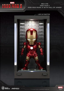 Iron Man 3 MEA-015 Iron Man MK III Action Figure with Hall of Armor Display - Previews Exclusive