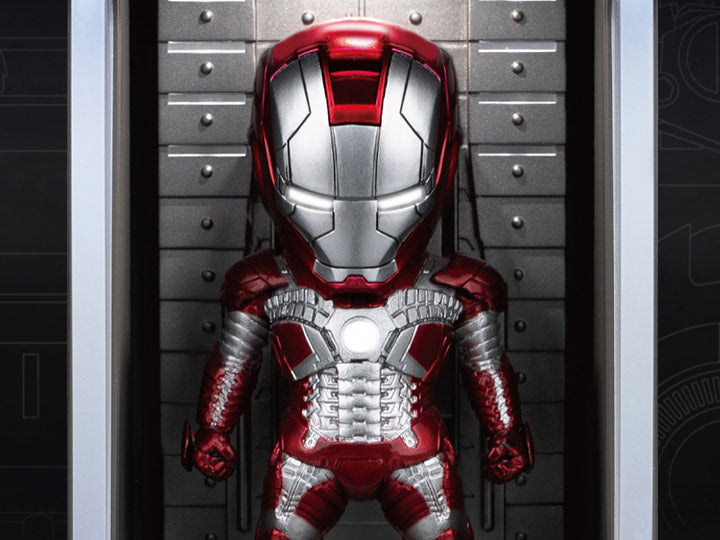 Iron Man 3 MEA-015 Iron Man MK V Action Figure with Hall of Armor Display - Previews Exclusive