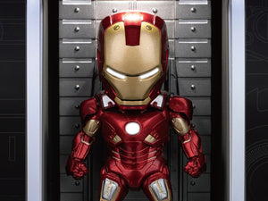 Set Iron Man 3 MEA-015 Iron Man MK I - VII Action Figures with Hall of Armor Display - Previews Exclusive