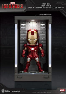 Iron Man 3 MEA-015 Iron Man MK VII Action Figure with Hall of Armor Display - Previews Exclusive