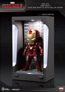 Iron Man 3 MEA-015 Iron Man MK VII Action Figure with Hall of Armor Display - Previews Exclusive