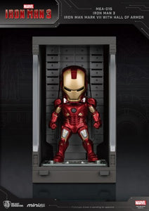 Iron Man 3 MEA-015 Iron Man MK VII Action Figure with Hall of Armor Display - Previews Exclusive