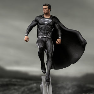 Iron Studios Zack Snyder's Justice League Superman Black Suit Art Scale 1/10 Statue